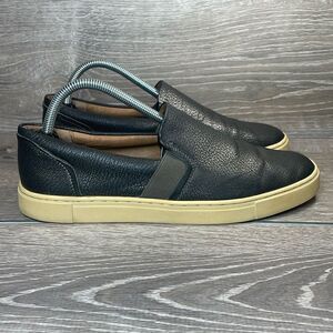 Frye Ivy Pewter Metallic Silver Leather Women’s Sz 9.5M Slip On Flats Loafers